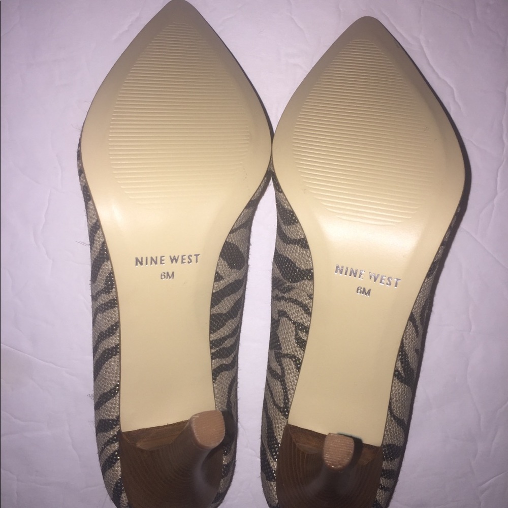 New Nine West Animal Print Heels Size 6M - Picture 6 of 8